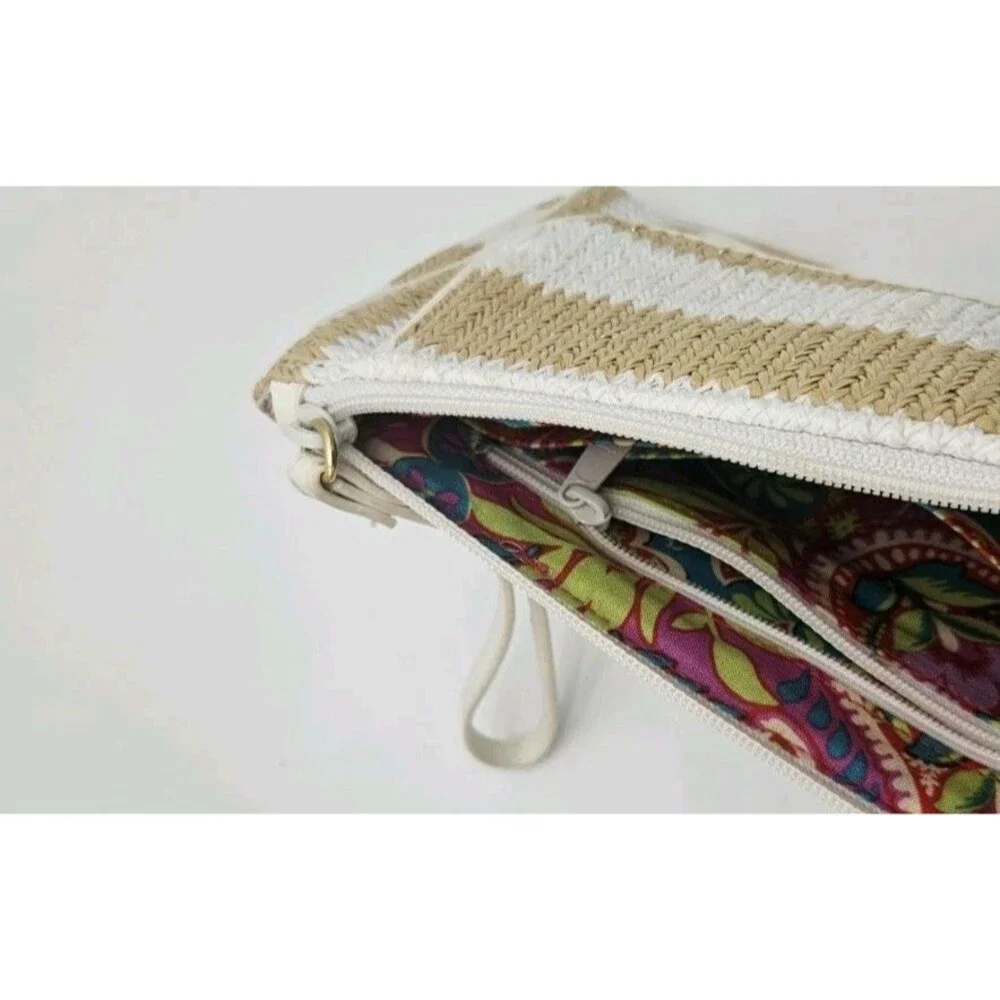 Vera Bradley Striped Wristlet - Natural Stripe